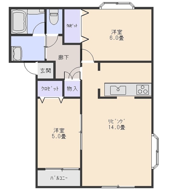 第２ＭＨハウスＥの間取り