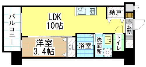 北九州市八幡西区菅原町のマンションの間取り