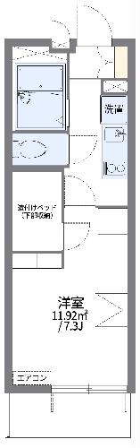 レオパレスソレイユ日比野の間取り