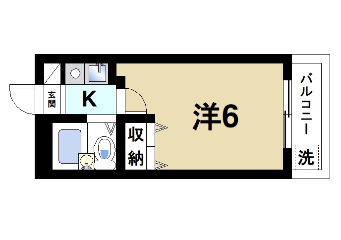 奈良市西大寺新町のマンションの間取り