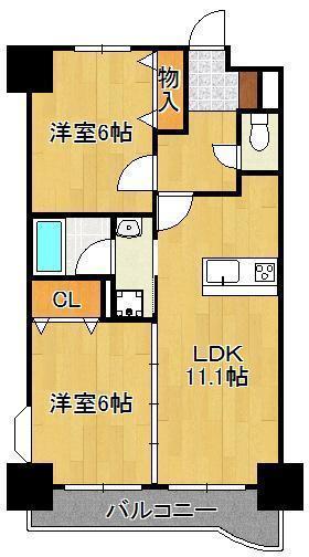 【ニューシティアパートメンツ南小倉Iの間取り】