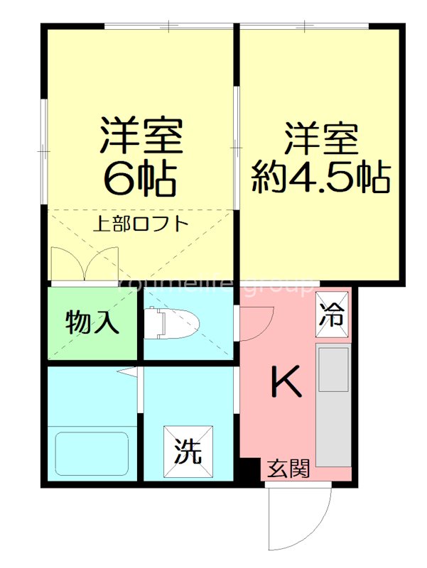 【茅ヶ崎市円蔵のアパートの間取り】