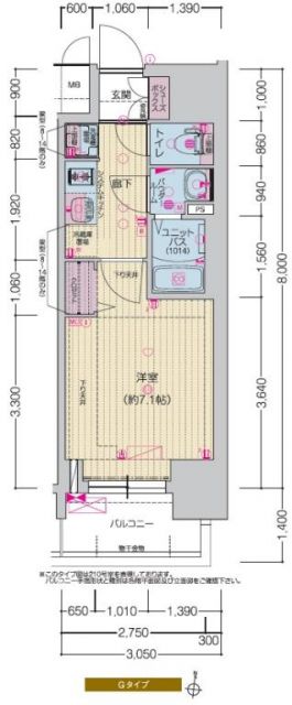 プレサンス名駅南エディフィスの間取り