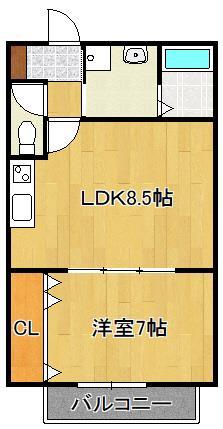 トレゾア湯川新町Ａ棟の間取り