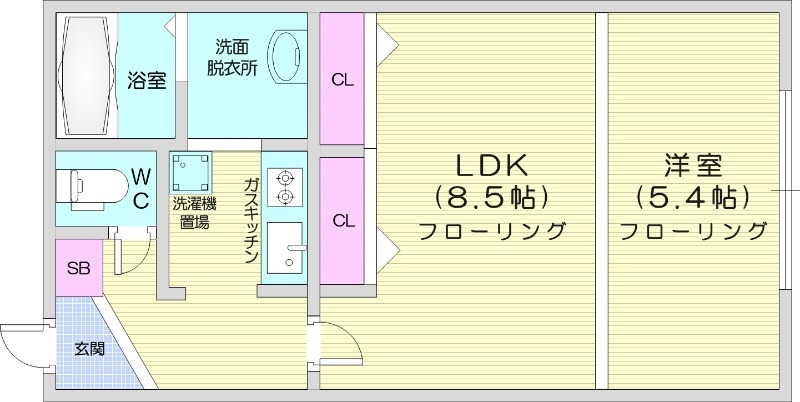 ゼスティ医大前の間取り