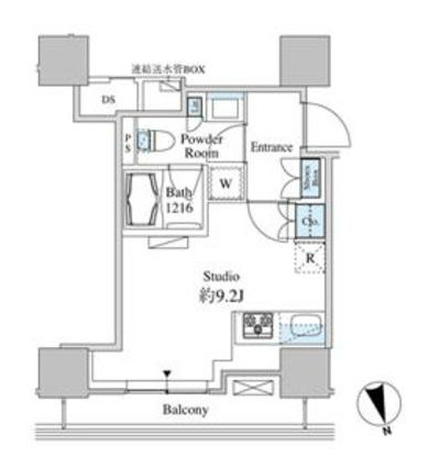 港区芝浦のマンションの間取り