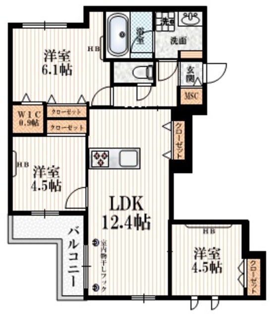 杉並区下高井戸のマンションの間取り