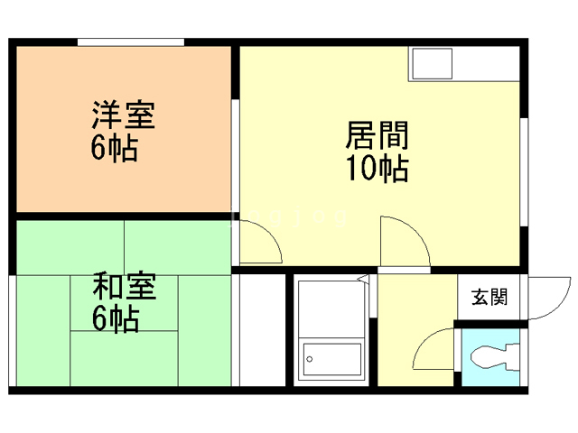 札幌市手稲区西宮の沢四条のアパートの間取り