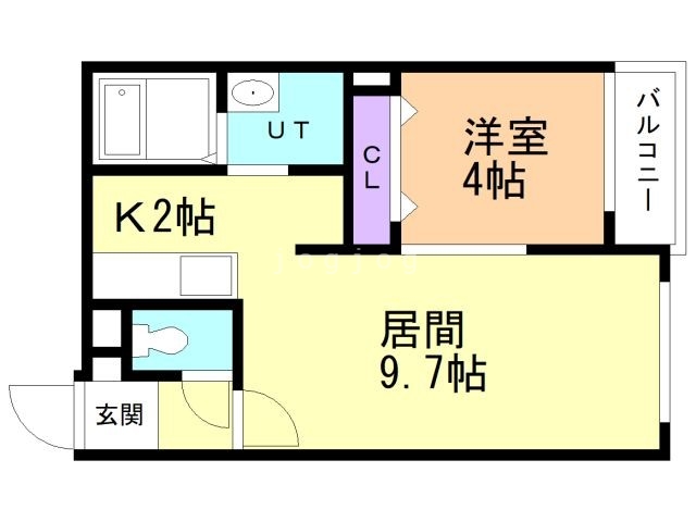 札幌市中央区南六条西のマンションの間取り