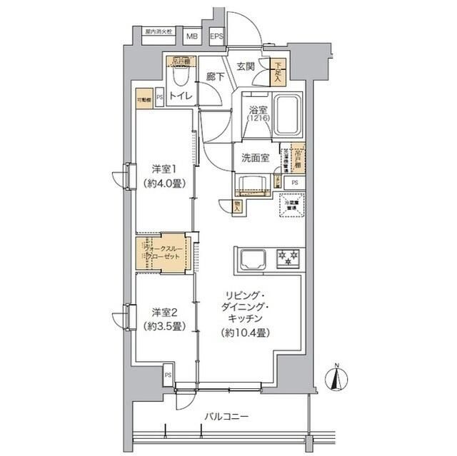 豊島区東池袋のマンションの間取り