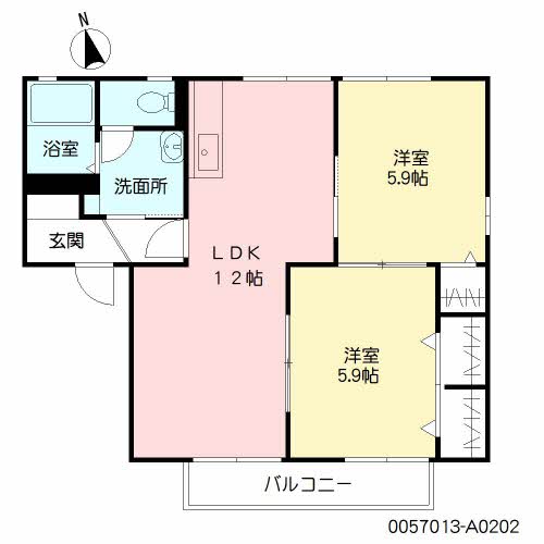 【ディアス楢津の間取り】