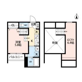 熊本市中央区国府のアパートの間取り