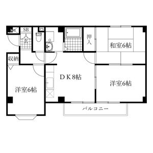 ミキハイツAの間取り