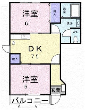 クレストヒルズＢの間取り