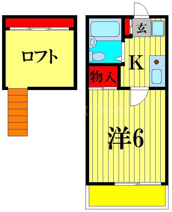 松戸市六実のアパートの間取り