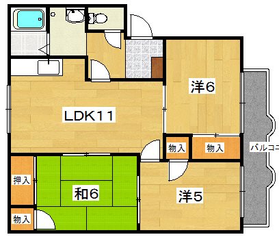 並木ハイツA棟の間取り