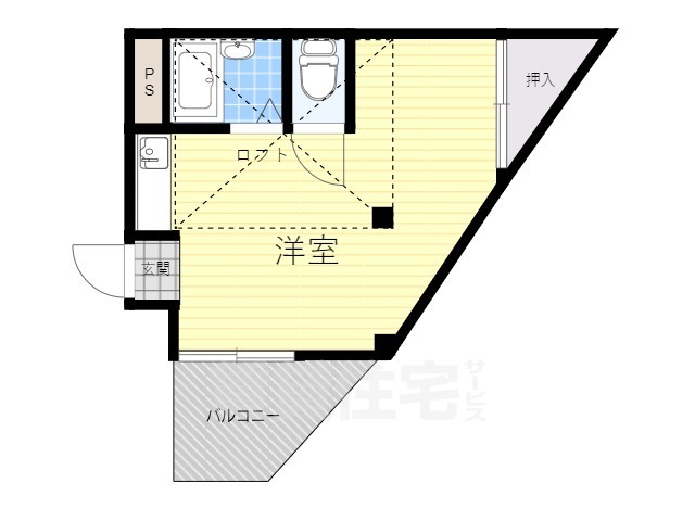 寝屋川市香里本通町のマンションの間取り