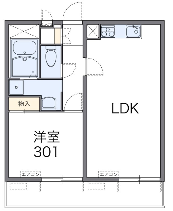 【新宿区西新宿のマンションの間取り】