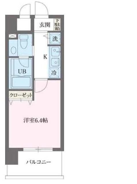 新宿区早稲田鶴巻町のマンションの間取り