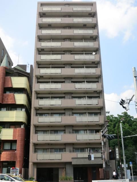 新宿区早稲田鶴巻町のマンションの建物外観