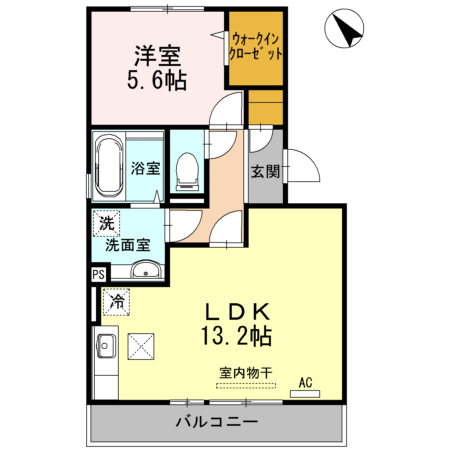 シェリエ立岩Ｂ棟の間取り