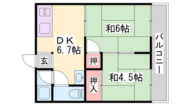 井貫マンションの間取り