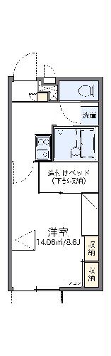 【レオパレスフローラＭＫの間取り】