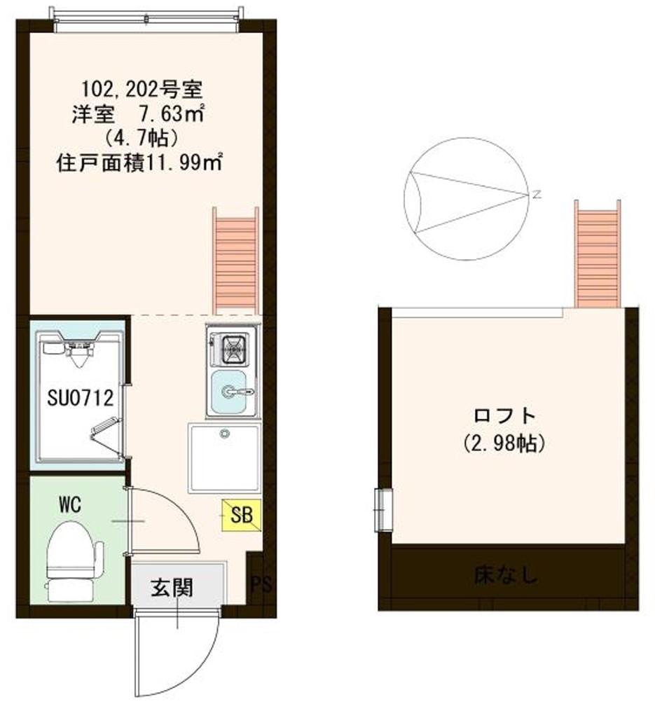 ハーモニーテラス日ノ出町VIの間取り