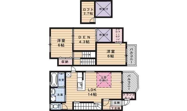 グリーンヒルの間取り