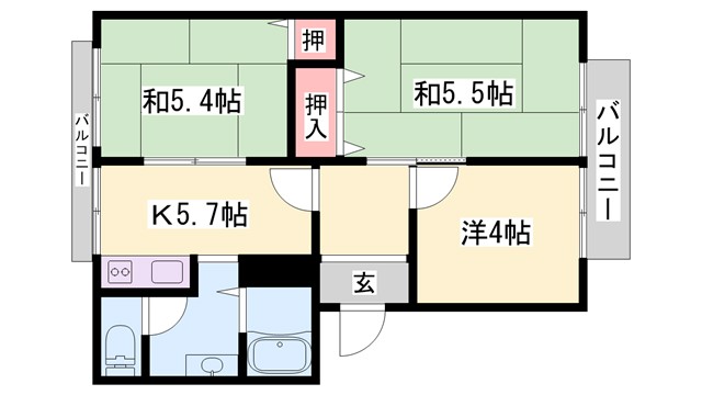 グリーンルミナスＡ棟の間取り