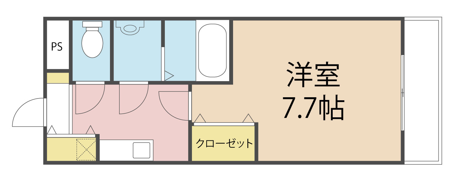 ラビットハウス西春日の間取り