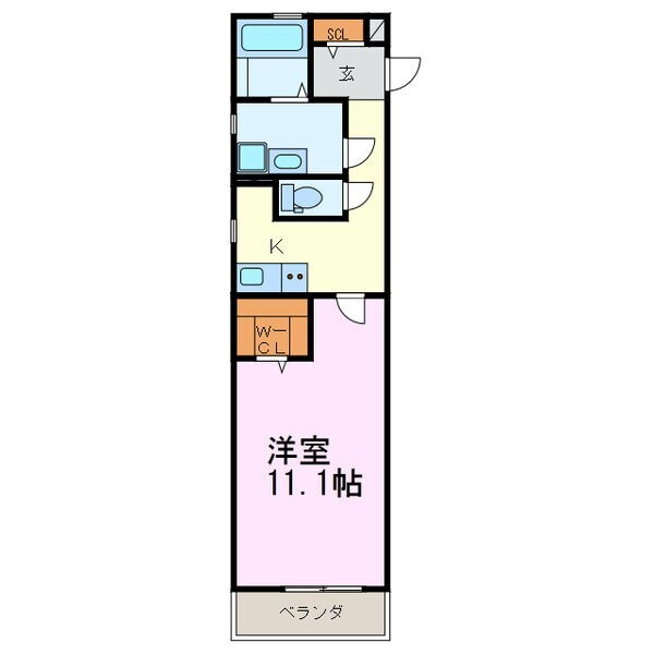 【常滑市本町のアパートの間取り】