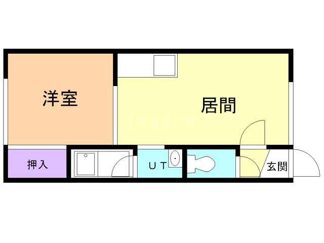 札幌市東区伏古十一条のアパートの間取り