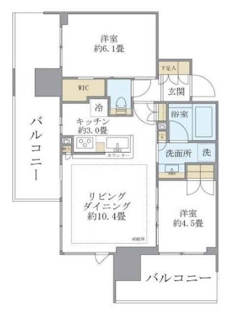 シティタワーズ板橋大山サウスタワーの間取り