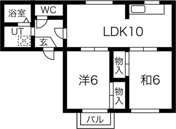 シャルダンハイツD棟の間取り