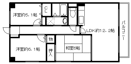 シャルマンド箕面の間取り