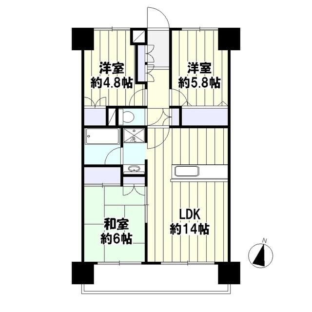 コアライフ山手の間取り