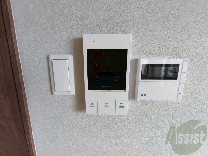 セキュリティ　モニタ付インターホンでセキュリティ面も安心です。