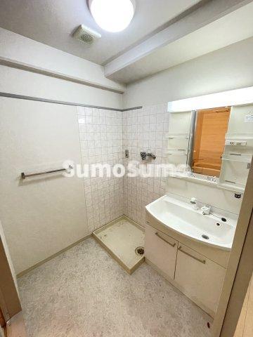 洗面設備　脱衣スペースもあります