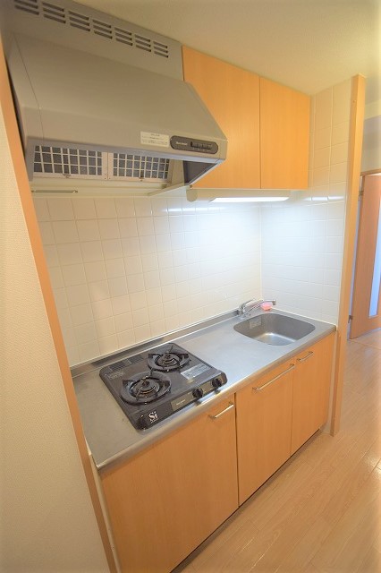 キッチン　２口ガスシステムキッチン