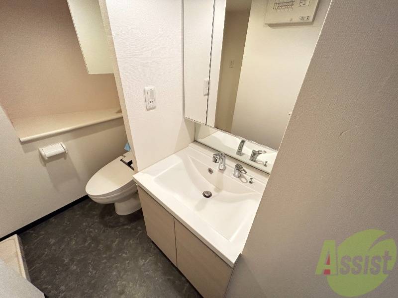 洗面設備　こちらで歯磨きやセットをしてくださいね