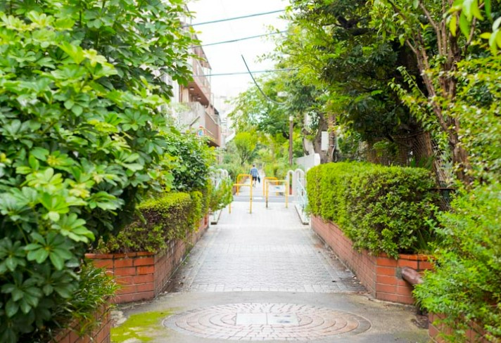 公園　桃園川緑道（公園）まで162m