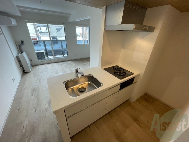 キッチン　清潔感がありお洒落なキッチンになっていました！