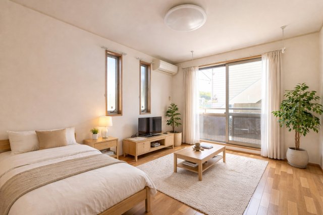 居室・リビング　家具配置イメージ画像です。