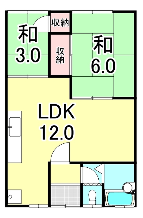井上アパートの間取り写真