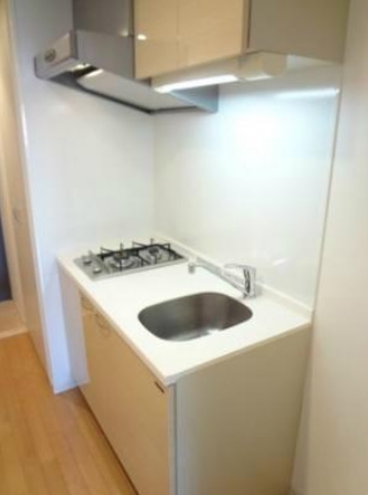 キッチン　2口コンロのシステムキッチン。