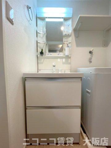 洗面設備　モデルルームイメージのため、現況を優先いたします。