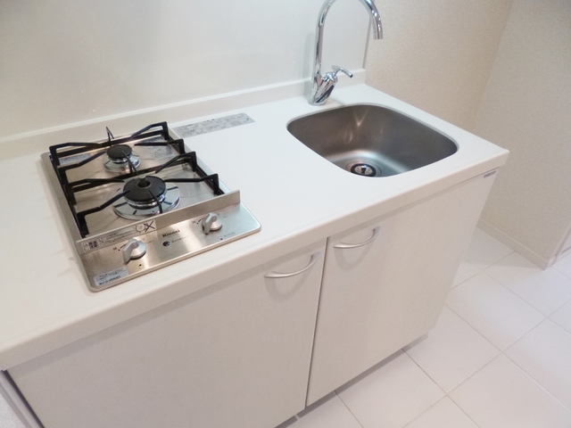 キッチン　2口ガスコンロ完備！