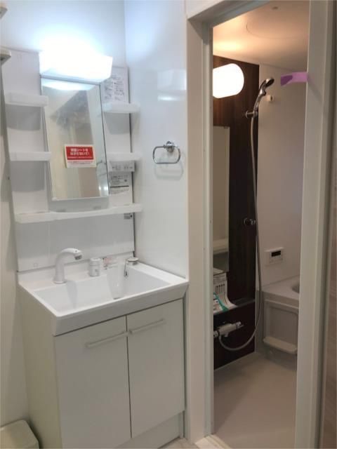 洗面設備　■収納＆鏡付き独立洗面台♪