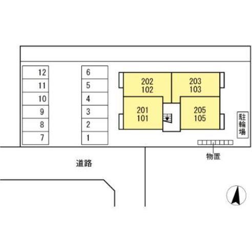 エントランス　敷地配置図